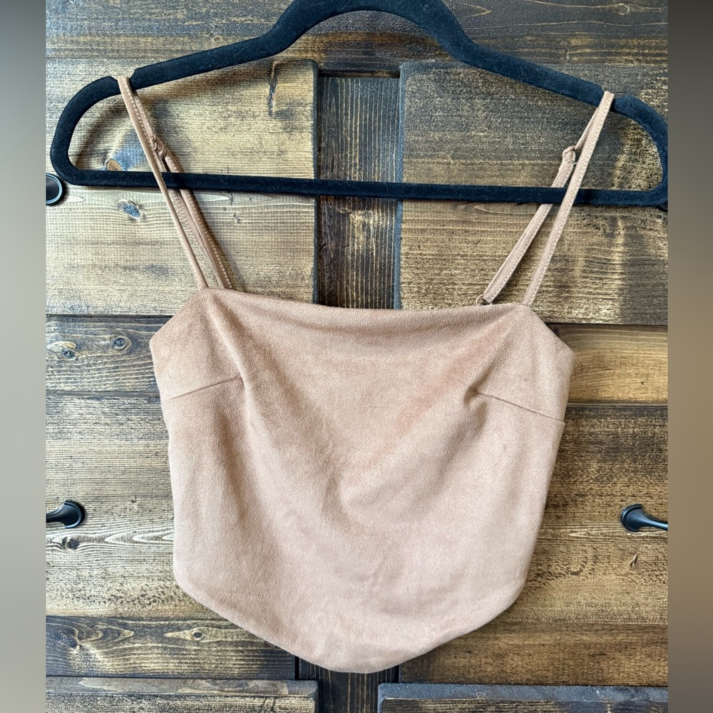 Forever 21 Western Brown Sleeveless Bustier Camisole